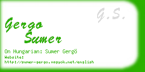 gergo sumer business card